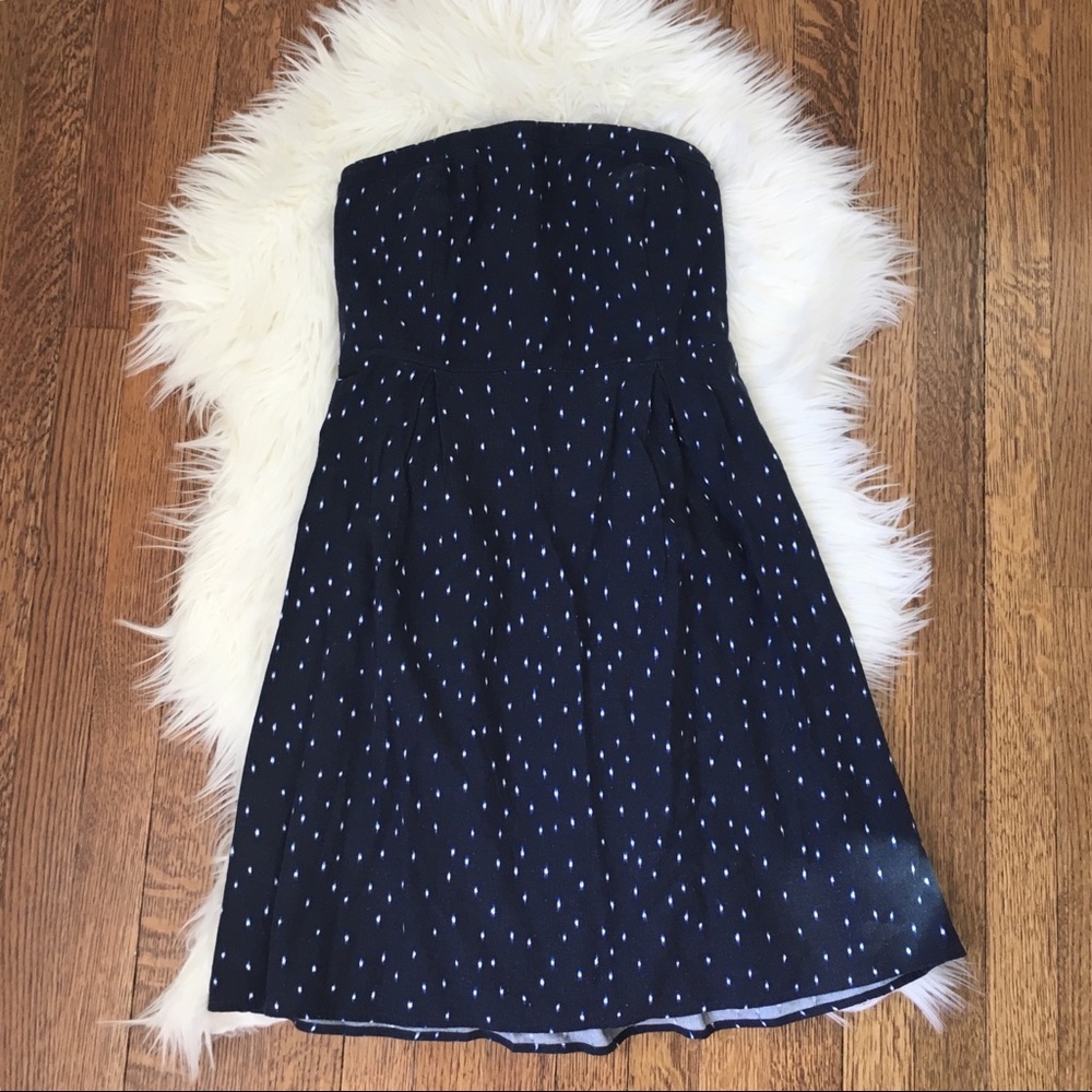 Women’s navy blue strapless dress - medium